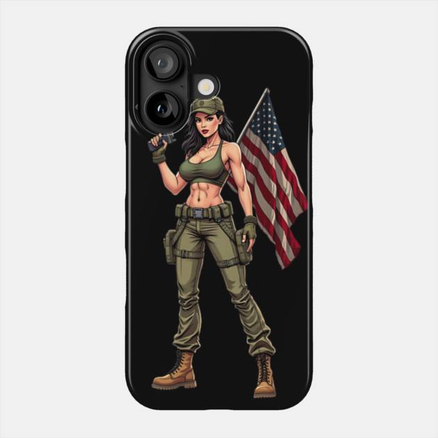 Girl with Gun Phone Case by animegirlnft