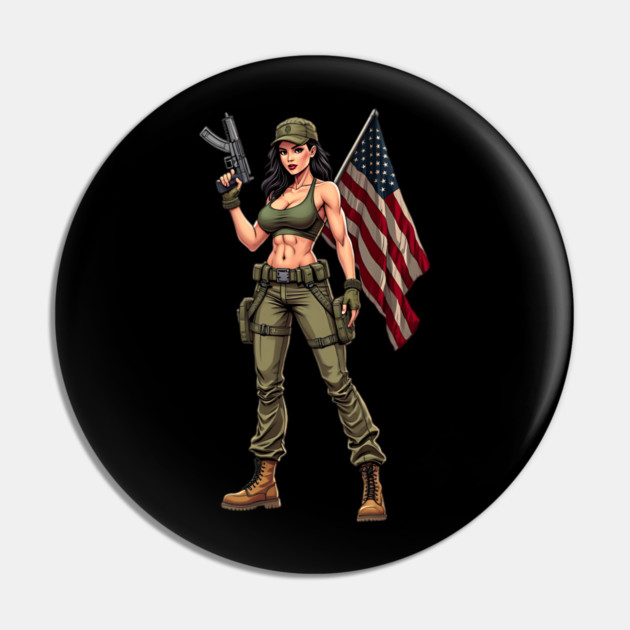 Girl with Gun Pin by animegirlnft