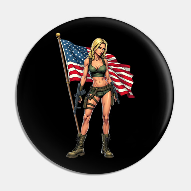 Gun Babe Pin by animegirlnft