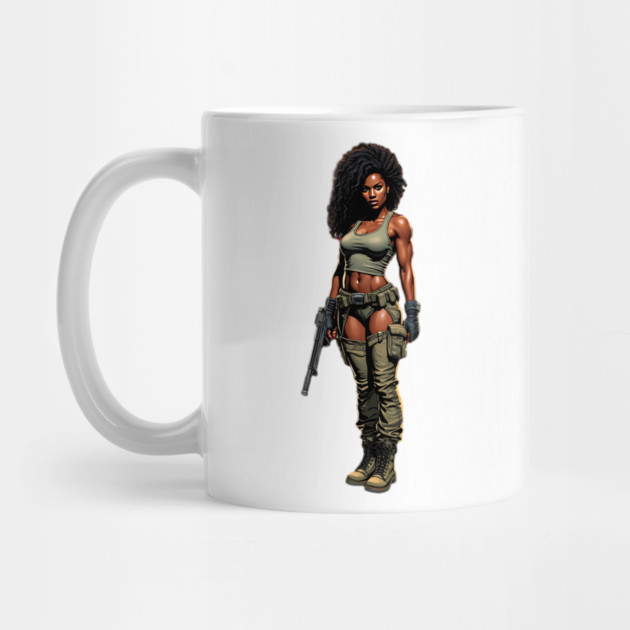 Black Woman with Gun by animegirlnft