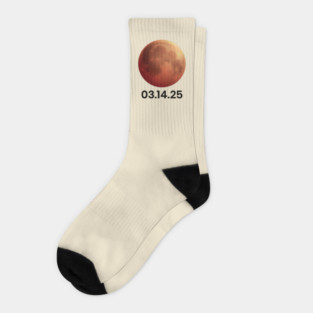March 14, 2025 Blood Moon Lunar Eclipse Astronomy Lovers Socks