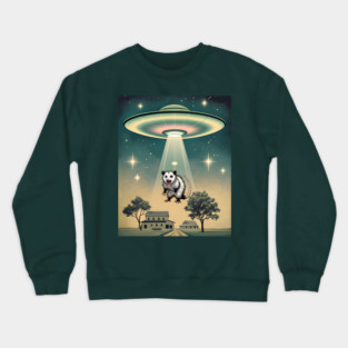 Take Me To Your Screaming Possum funny UFO design Crewneck Sweatshirt