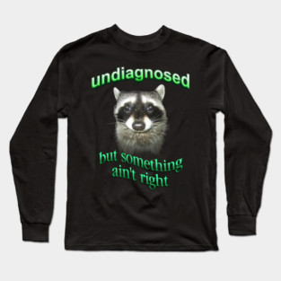 Undiagnosed but something ain't right raccoon Long Sleeve T-Shirt
