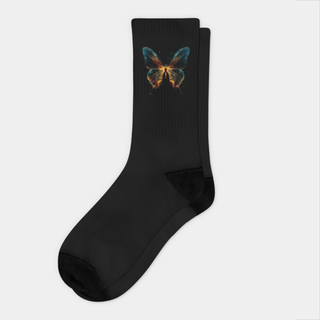 Radiowave Butterfly - Colorful & Elegant Socks by TuncGK