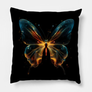 Radiowave Butterfly - Colorful & Elegant Pillow