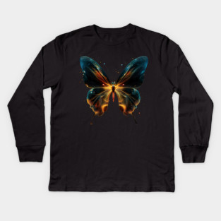 Radiowave Butterfly - Colorful & Elegant Kids Long Sleeve T-Shirt