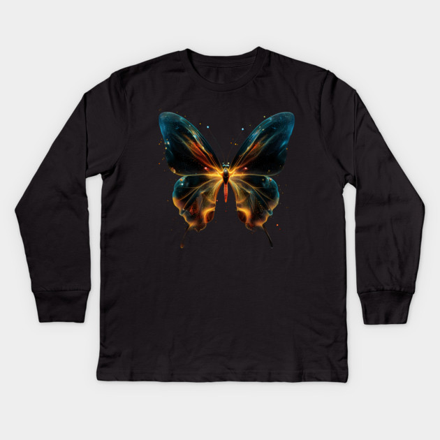Radiowave Butterfly - Colorful & Elegant Kids Long Sleeve T-Shirt by TuncGK