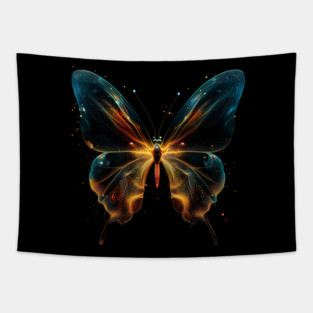 Radiowave Butterfly - Colorful & Elegant Tapestry