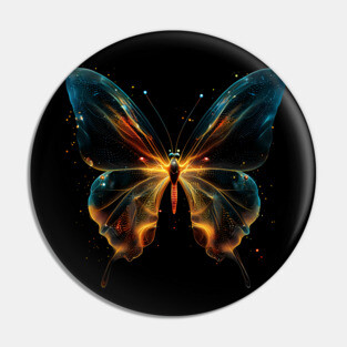 Radiowave Butterfly - Colorful & Elegant Pin