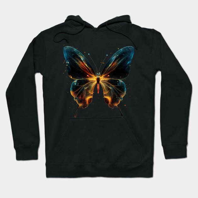 Radiowave Butterfly - Colorful & Elegant Hoodie by TuncGK