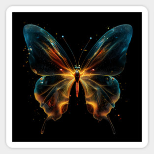 Radiowave Butterfly - Colorful & Elegant Magnet