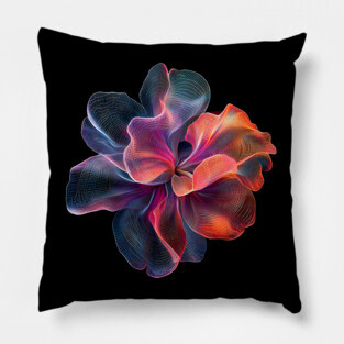 Rainbow Chrysanthemum - Colorful Elegant Flower Pillow