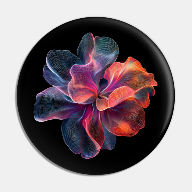 Rainbow Chrysanthemum - Colorful Elegant Flower Pin by TuncGK