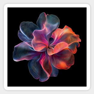 Rainbow Chrysanthemum - Colorful Elegant Flower Magnet