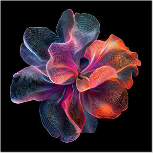 Rainbow Chrysanthemum - Colorful Elegant Flower Posters and Art