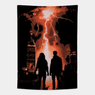 Lovers Watching the End of the World Tapestry