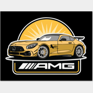 Mercedes AMG GT R Car Art Funny Gift Posters and Art