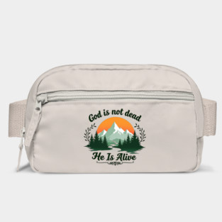 God is Not Dead, He is Alive: Sunrise Over Mountains Bag