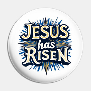 Jesus Has Risen: Bold Text with Vibrant Color Highlights Pin