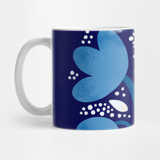 Blue and white flowers Mug
