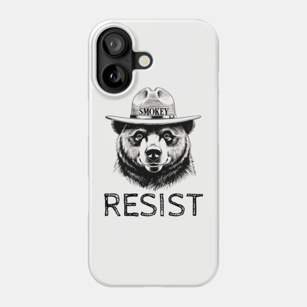 Smokey The Bear Resist Phone Case by Creatifly Graphic Tees