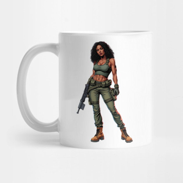 Black Female Soldier by animegirlnft