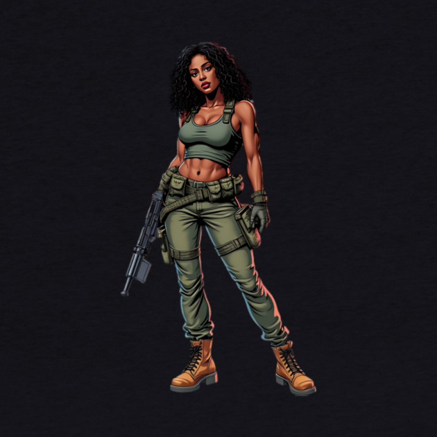 Black Female Soldier by animegirlnft