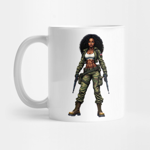 African American Military Woman by animegirlnft