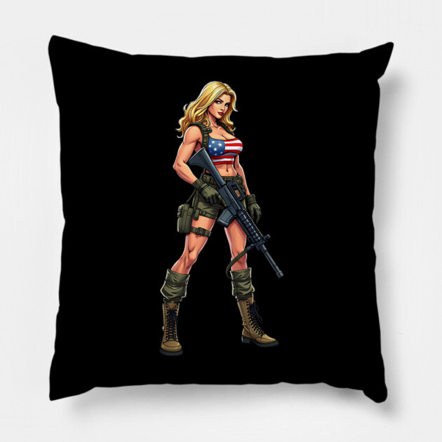 American Patriot Pillow by animegirlnft