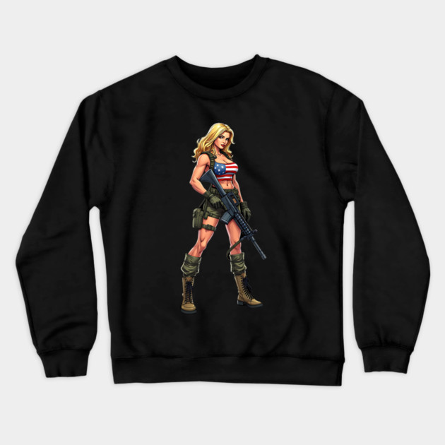 American Patriot Crewneck Sweatshirt by animegirlnft