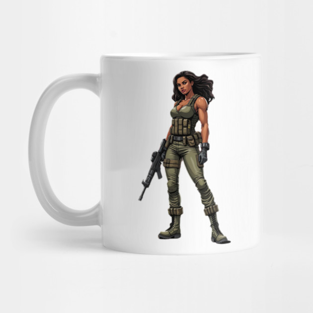 Hispanic Female Soldier by animegirlnft