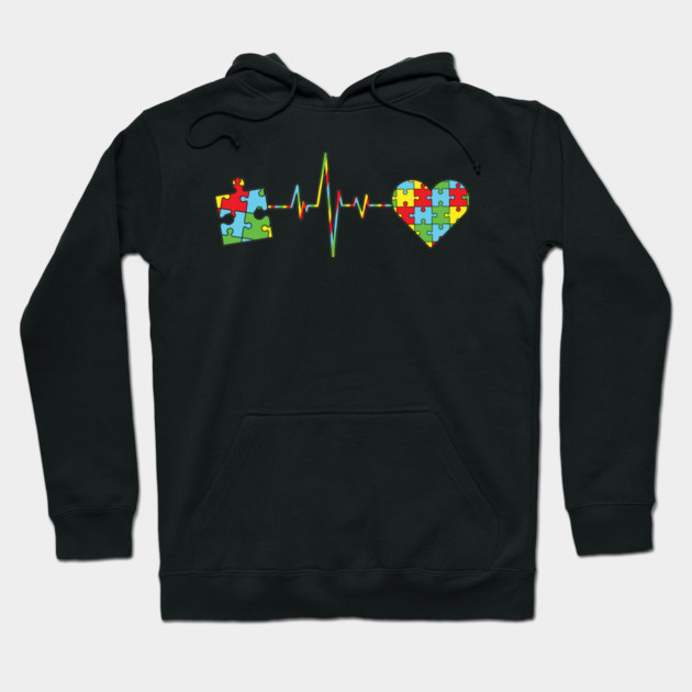 Love Heart Puzzle – Autism Awareness Acceptance For Men, Women & Kids Hoodie by ArtistTee ⭐⭐⭐⭐⭐