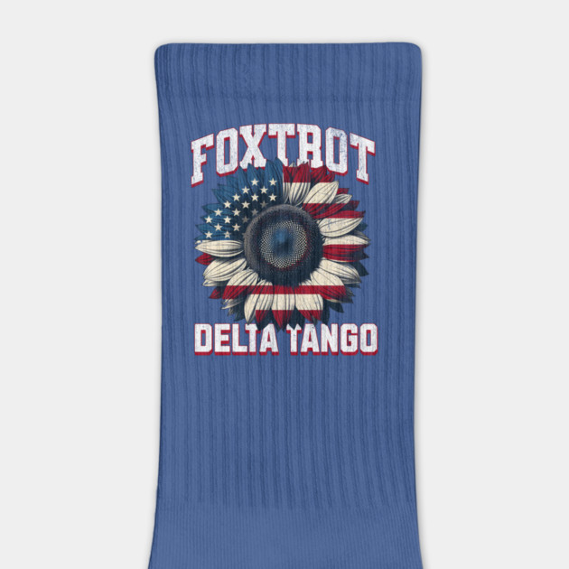 Foxtrot Delta Tango – Funny Patriotic Sunflower USA Flag Retro by ArtistTee ⭐⭐⭐⭐⭐