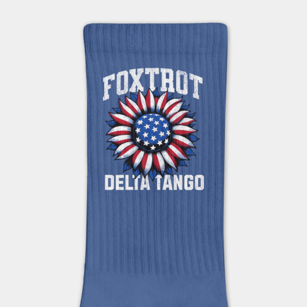 Foxtrot - Delta - Tango – Funny - Patriotic - Sunflower - USA Flag - Retro - Vintage by ArtistTee ⭐⭐⭐⭐⭐
