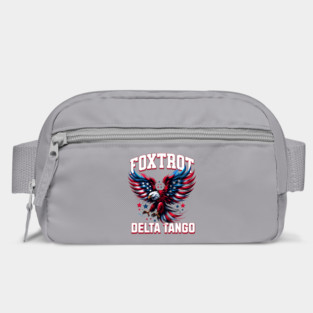 Foxtrot Delta Tango – Patriotic USA Flag Eagle Military Bag