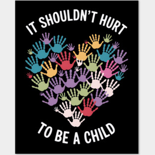 Hand National Child Abuse Prevention Month Mens Womens Kids Posters and Art