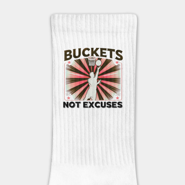 Buckets Not Excuses – Motivational Vintage Basketball Design by Ben's Store 1