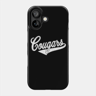 Vintage Cougars Throwback Basketball Phone Case