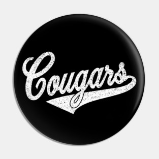 Vintage Cougars Throwback Basketball Pin