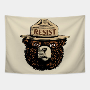 Resist Smokey The Bear Tapestry