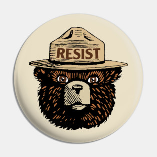 Resist Smokey The Bear Pin