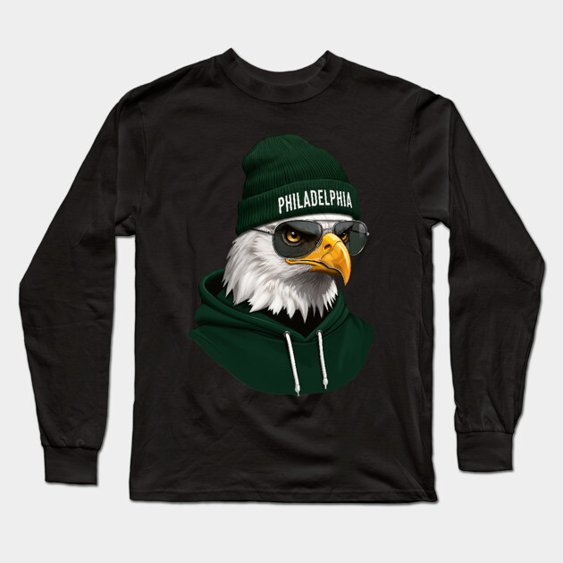 Philadelphia Spirit Animal Eagle Long Sleeve T-Shirt by UrbanLifeApparel