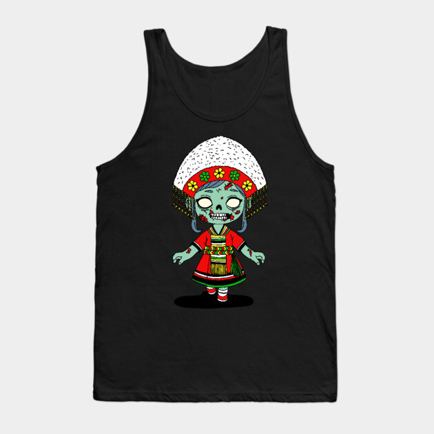 Cute Taiwanese Zombie Tank Top by H. R. Sinclair