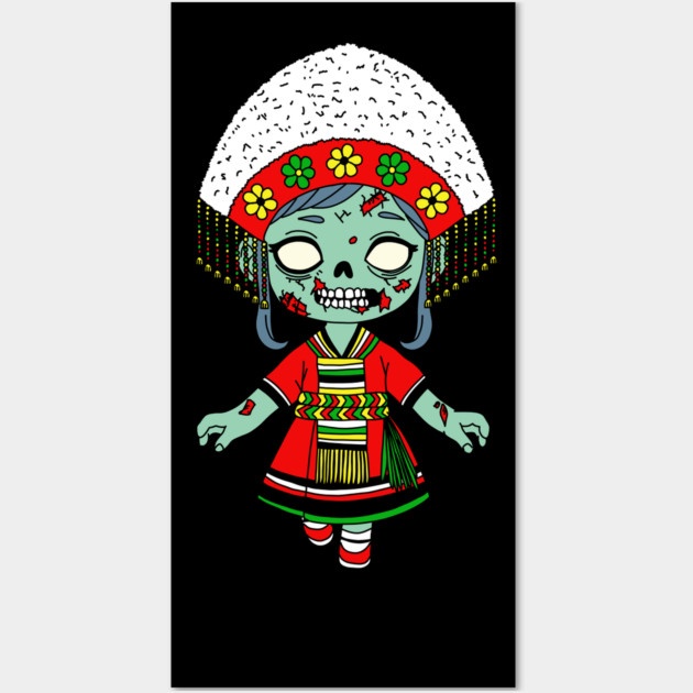 Cute Taiwanese Zombie Wall Art by H. R. Sinclair