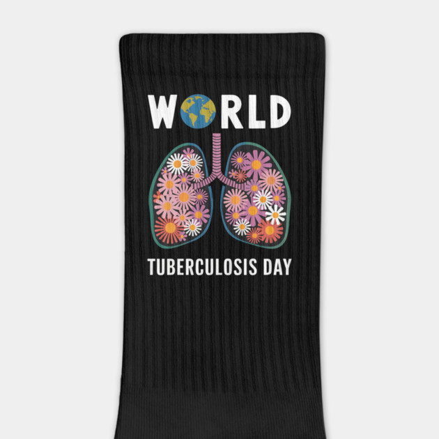 World Tuberculosis Day – Health Awareness Flowers & Lungs Design by ArtistTee ⭐⭐⭐⭐⭐
