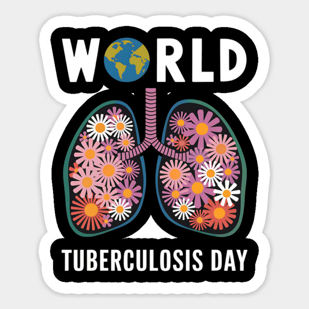 World Tuberculosis Day – Health Awareness Flowers & Lungs Design Magnet by ArtistTee ⭐⭐⭐⭐⭐