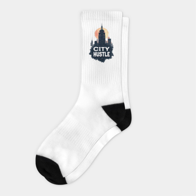 City Hustle Skyline Design Socks by Urbanprint