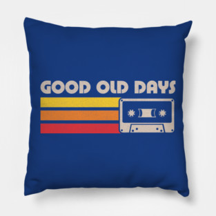Old Days Vintage Mixtape - Retro Lettering Quote Pillow