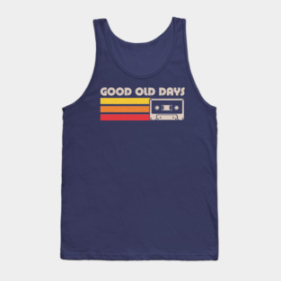 Old Days Vintage Mixtape - Retro Lettering Quote Tank Top