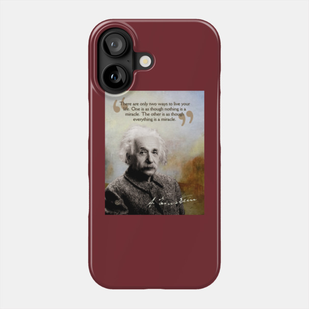 Albert Einstein Quote Design – Inspirational Science Wisdom Art Phone Case by TuncGK